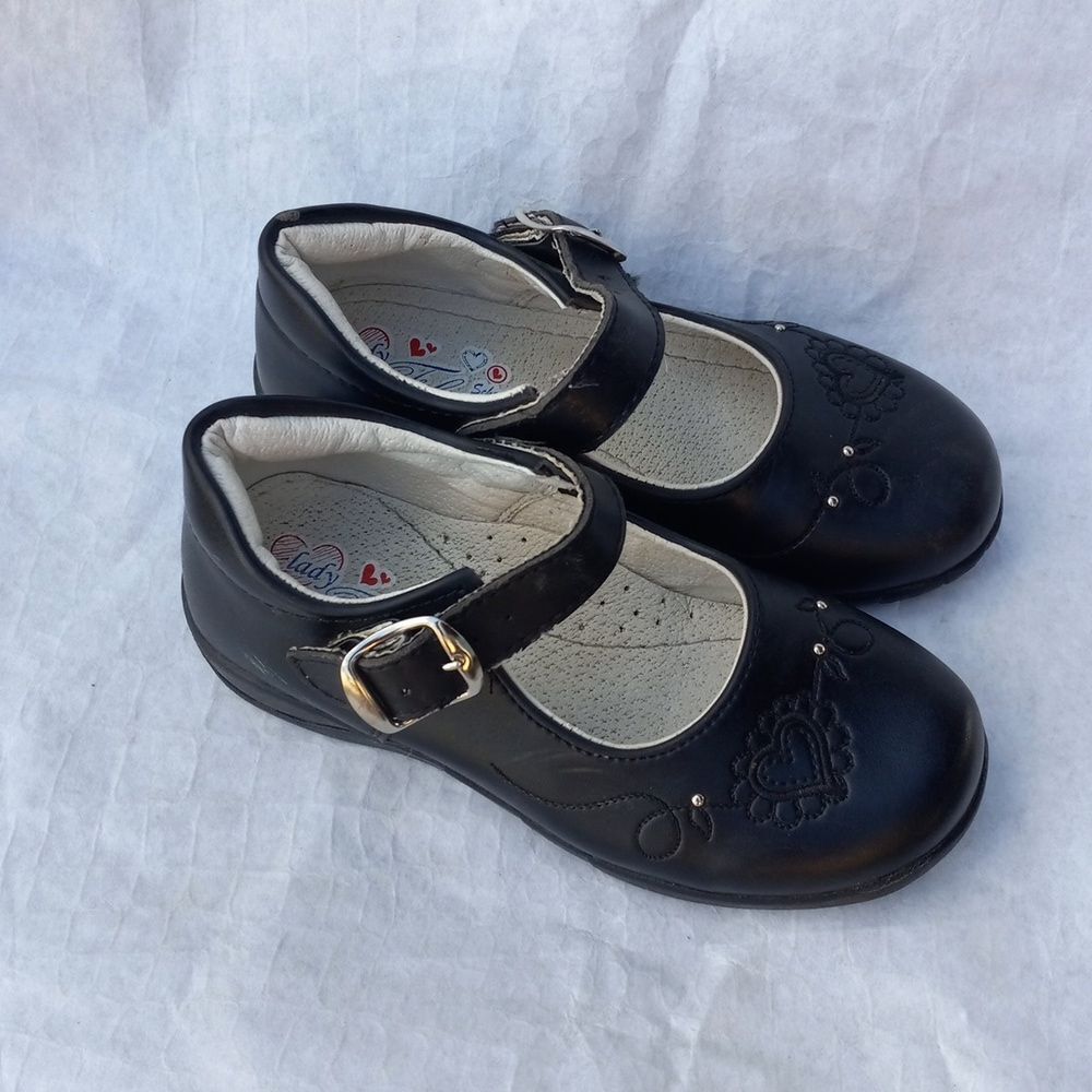 Lady Flores Black Little Girl's Shoes Size 2.5
